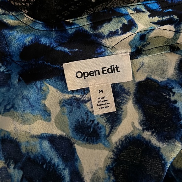 Open Edit Eyelash Lace Trim Satin Crop Camisole - ShopStyle size M - Picture 11 of 12